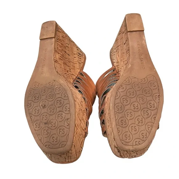 Franco Sarto Cork Wedges Size 7 - Picture 4 of 7